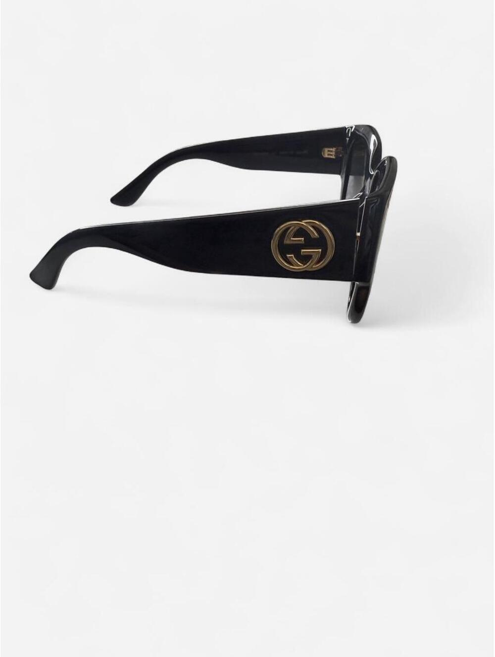 Gucci Acetate Square Frame Sunglasses GG0142SA Black